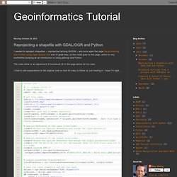 Reprojecting a shapefile with GDAL/OGR and Python