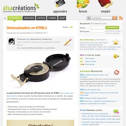 Géolocalisation en HTML5