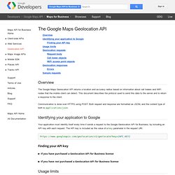 The Google Maps Geolocation API - Google Maps API for Business