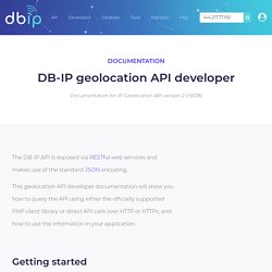 IP Geolocation API Developer Documentation