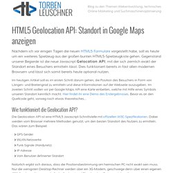 HTML5 Geolocation API: Standort in Google Maps anzeigen
