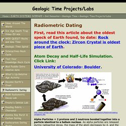 Geologic Time Projects/Labs: lewiston