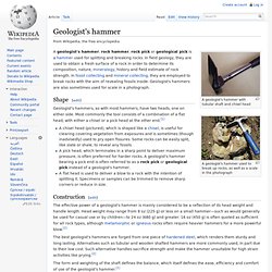 Geologist's hammer