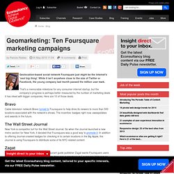 Geomarketing: Ten Foursquare marketing campaigns