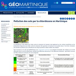 GéoMartinique - Pollution des sols par la chlordécone en Martinique