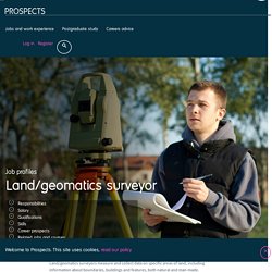 Land/geomatics surveyor job profile