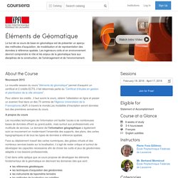 Éléments de Géomatique - École Polytechnique Fédérale de Lausanne
