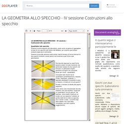 LA GEOMETRIA ALLO SPECCHIO - IV sessione Costruzioni allo specchio - PDF Free Download