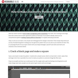 How To Make A Geometric Pattern in Illustrator