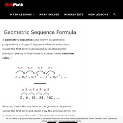 Geometric Sequence Formula - ChiliMath