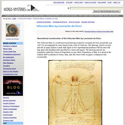 Geometrical construction of the Vitruvian Man by Leonardo da Vinci