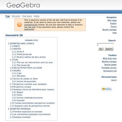 Geometrie 3D - GeoGebraWiki