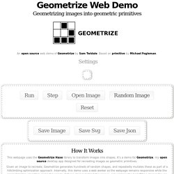 Geometrize Web Demo - geometrizing images into geometric primitives