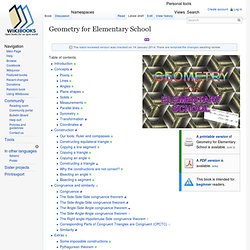 Geometry for Elementary School