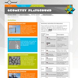 Geometry Playground: Activities and Links