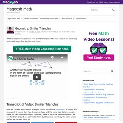 Geometry: Similar Triangles - Magoosh Math