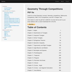 Geometry Through Competitions