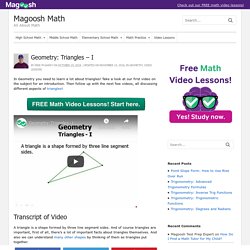 Geometry: Triangles - I - Magoosh Math