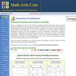 Geometry Worksheets for Practice and Study