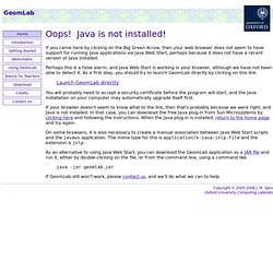 GeomLab: Oops! Java is not installed!