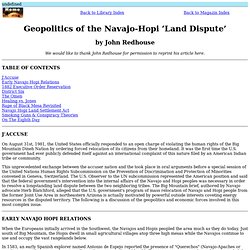 Geopolitics of the Navajo-Hopi Land Dispute