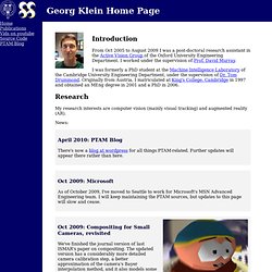 Georg Klein Home Page