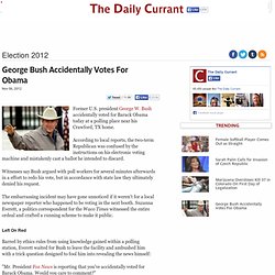 George Bush Accidently Votes For Obama
