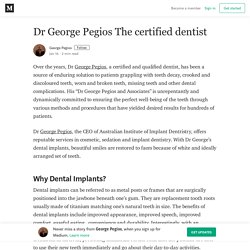 Dr. George Pegios The Certified Dentist