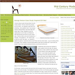 George Nelson Case Study Inspired DIY Bed
