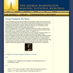 George Washington, the Mason