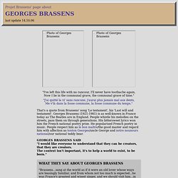 Georges Brassens: english version