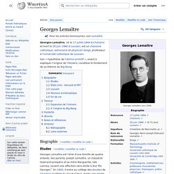 Georges Lemaître