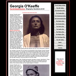 Georgia O'Keeffe, Biography, Quotations & Art - Art History Archive