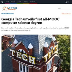 Georgia Tech unveils first all-MOOC computer science degree