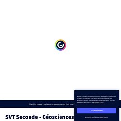 SVT Seconde - Géosciences et dynamique des paysages by VINDARD Franck on Genially