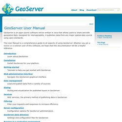 GeoServer User Manual — GeoServer 2.12.x User Manual