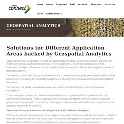 Geospatial Analytics