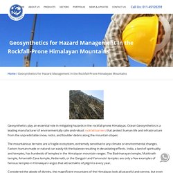 Geosynthetics for Hazard Management In the Rockfall-Prone Himalayan Mountains - Ocean Global
