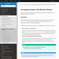 Geotagging Images with Mission Planner — Copter documentation