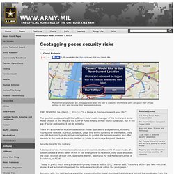 Geotagging poses security risks