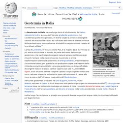 Geotermia in Italia