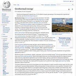 Geothermal energy