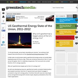US Geothermal Energy State of the Union, 2011-2012