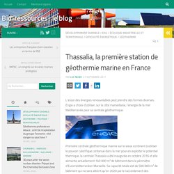 Thassalia, la première station de géothermie marine en France - Bio-ressources : le blog