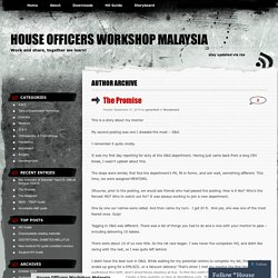 House Officers Workshop Malaysia