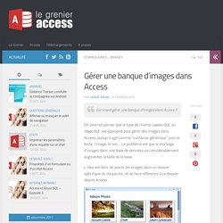 Gérer une banque d'images dans Access