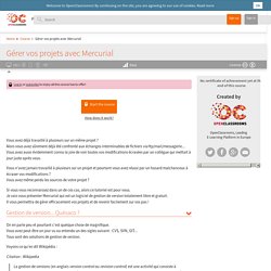 Gérer vos projets avec Mercurial