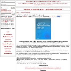 Geriatric Rehabilitation Manual, 2 edition (Repost)