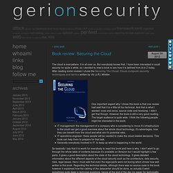 Blog Archive » Book review: Securing the Cloud