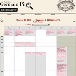 Germain Pire - Week from October 31, 2016 to November 6, 2016